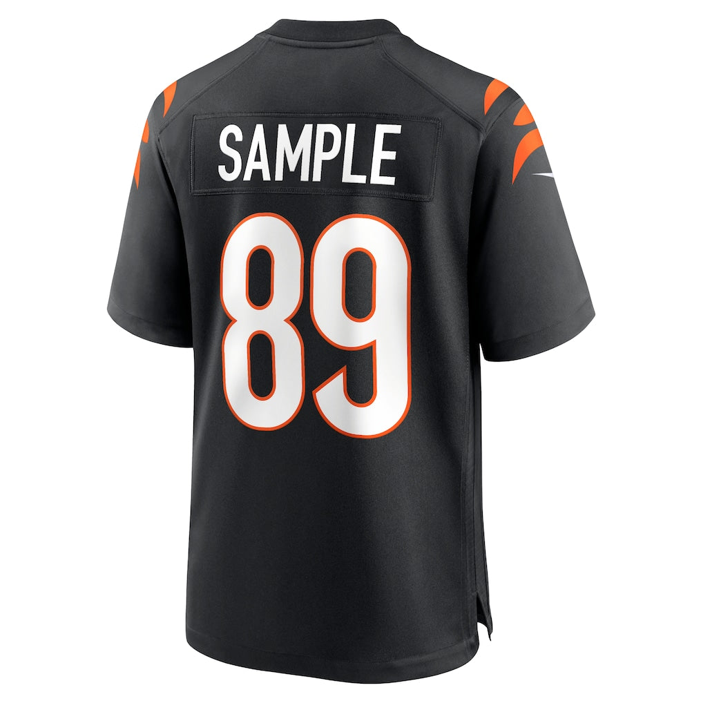 Davalo C.Bengals #89 Drew Sample Black Game Jersey