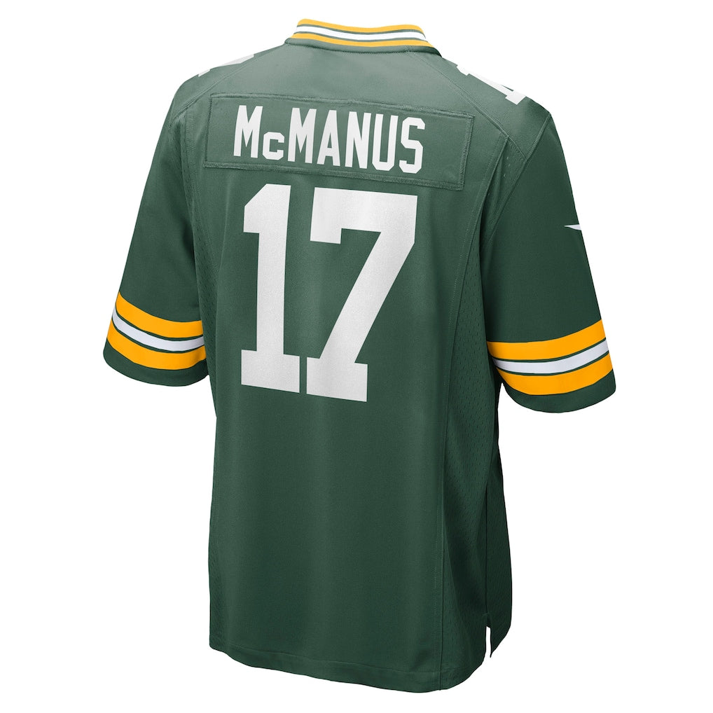 Davalo GB.Packers #17 Brandon McManus Green Team Game Jersey