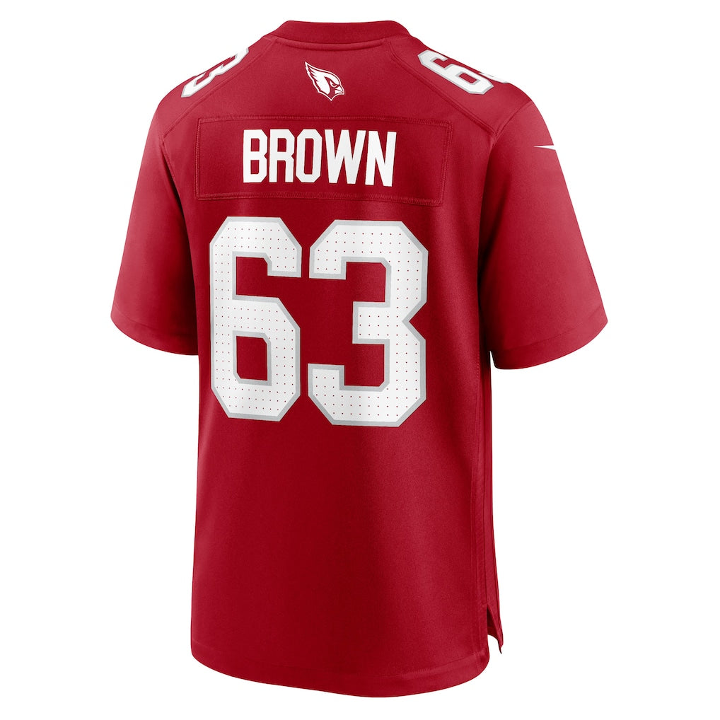 Davalo A.Cardinals #63 Evan Brown Cardinal Team Game Jersey