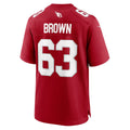Davalo A.Cardinals #63 Evan Brown Cardinal Team Game Jersey