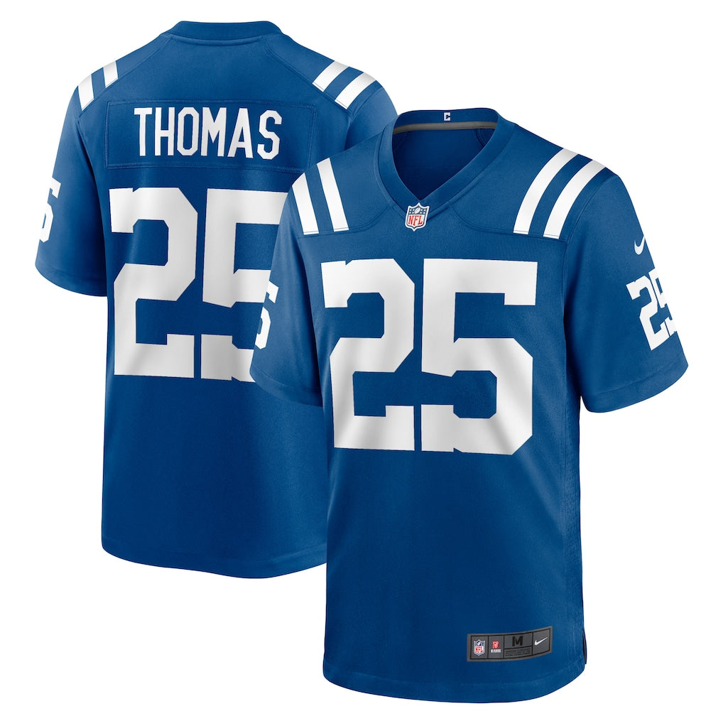 Davalo IN.Colts #25 Rodney Thomas Royal Player Game Jersey
