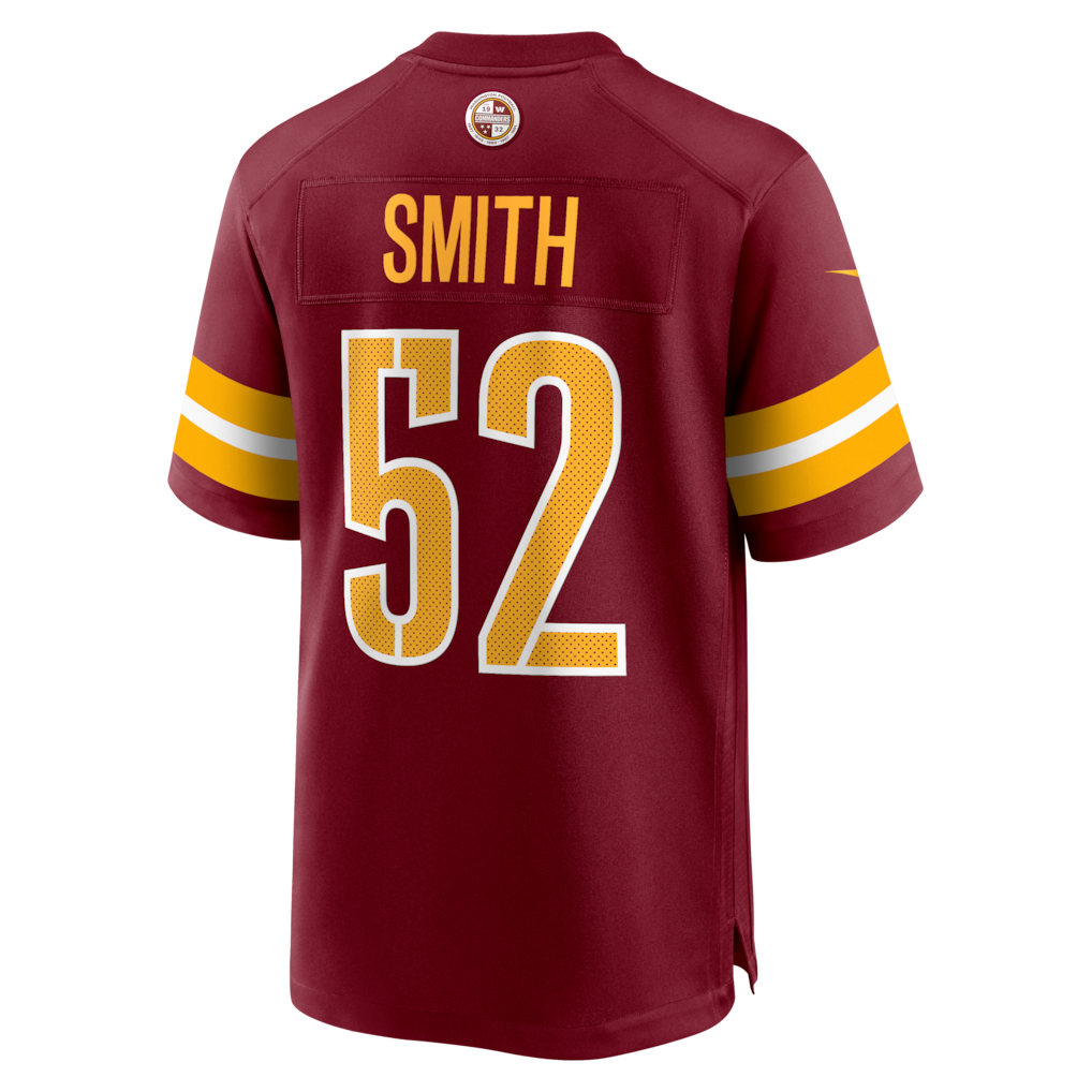 Davalo W.Commanders #52 Preston Smith Burgundy Team Game Jersey