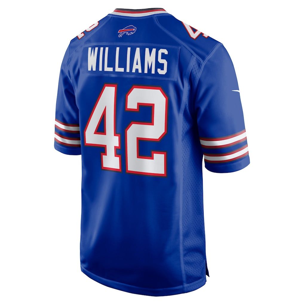 Davalo B.Bills #42 Dorian Williams Royal Home Game Jersey