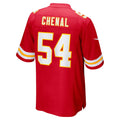 Davalo KC.Chiefs #54 Leo Chenal Red Game Player Jersey
