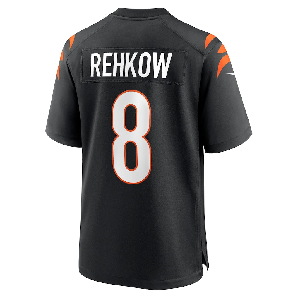 Davalo C.Bengals #8 Ryan Rehkow Black Game Jersey