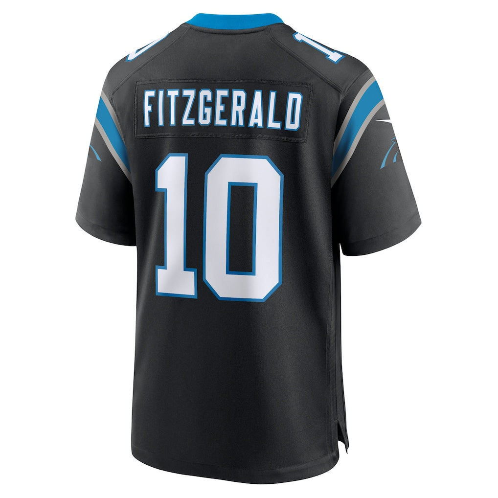Davalo C.Panthers #10 Ryan Fitzgerald Black Team Game Jersey