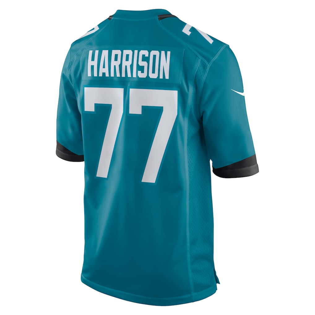 Davalo J.Jaguars #77 Anton Harrison Teal Game Jersey