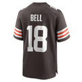Davalo C.Browns #18 David Bell Brown Game Jersey