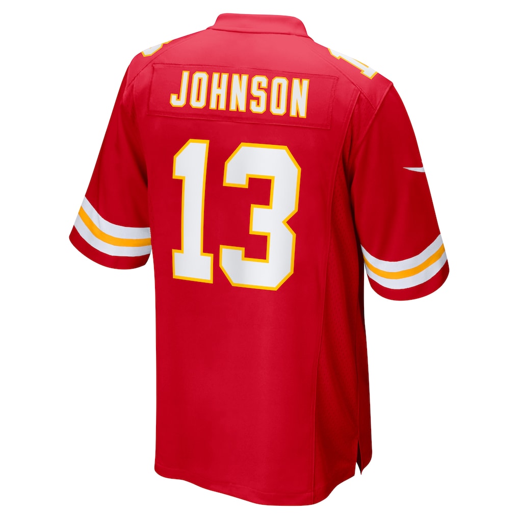 Davalo KC.Chiefs #13 Nazeeh Johnson Red Game Player Jersey
