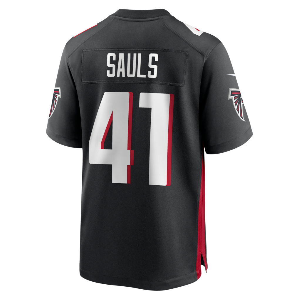 Davalo A.Falcons #41 Ben Sauls Black Team Game Jersey
