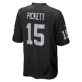 Davalo LV.Raiders #15 Kenny Pickett Black Team Game Jersey