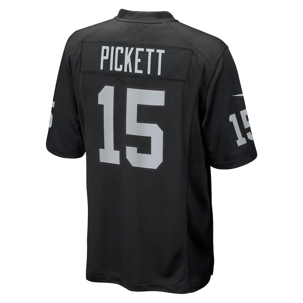 Davalo LV.Raiders #15 Kenny Pickett Black Team Game Jersey