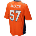 Davalo D.Broncos #57 Tom Jackson Orange Game Retired Player Jersey