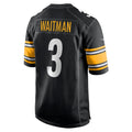 Davalo P.Steelers #3 Corliss Waitman Black Team Game Jersey