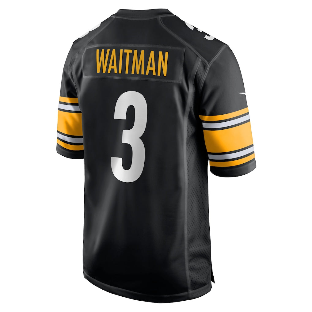 Davalo P.Steelers #3 Corliss Waitman Black Team Game Jersey