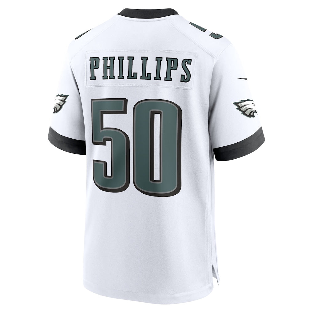 Davalo P.Eagles #50 Jaelan Phillips White Game Jersey