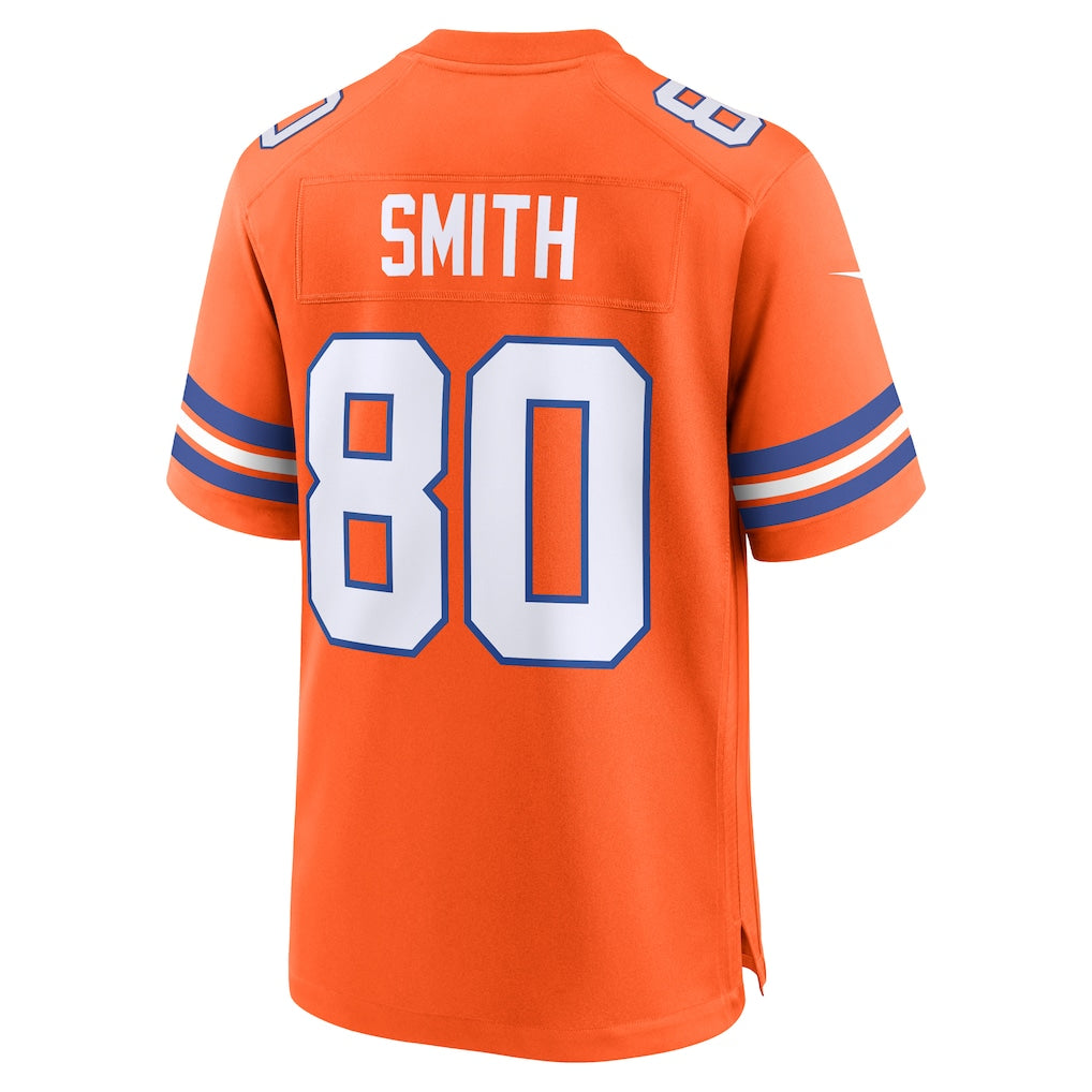 Davalo D.Broncos #80 Rod Smith Orange Retired Player Alternate Game Jersey