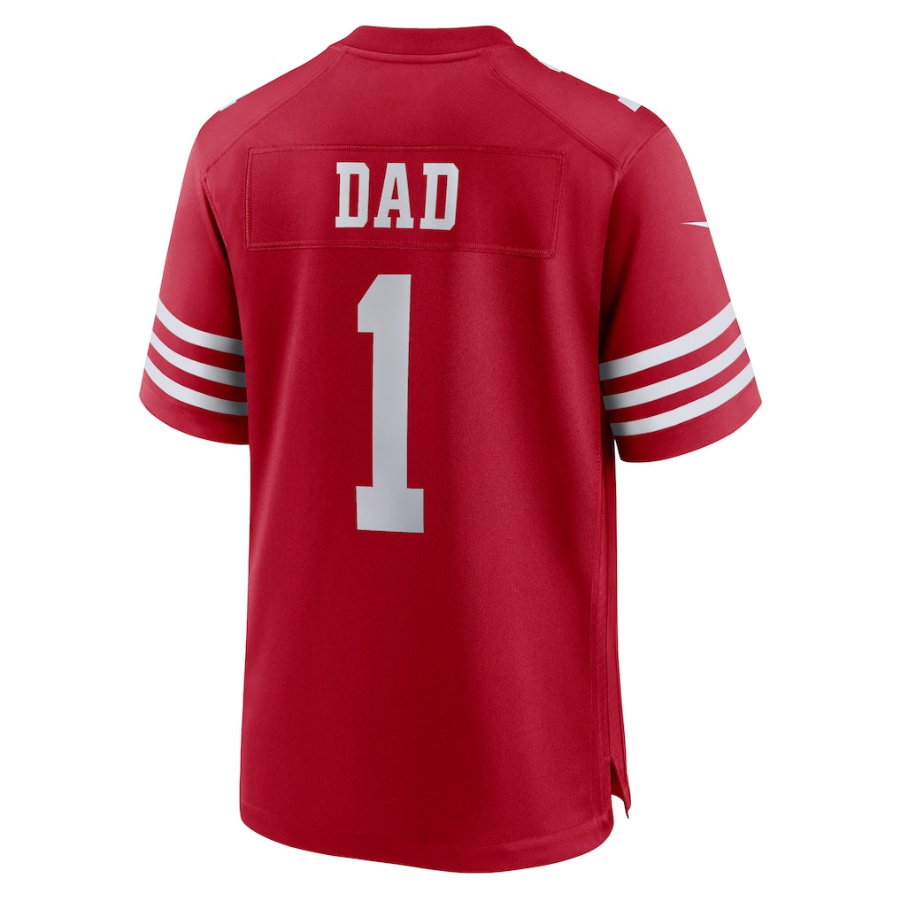 Davalo SF.49ers #1 Dad Scarlet Game Jersey