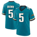 Davalo J.Jaguars #5 Dyami Brown Teal Team Game Jersey