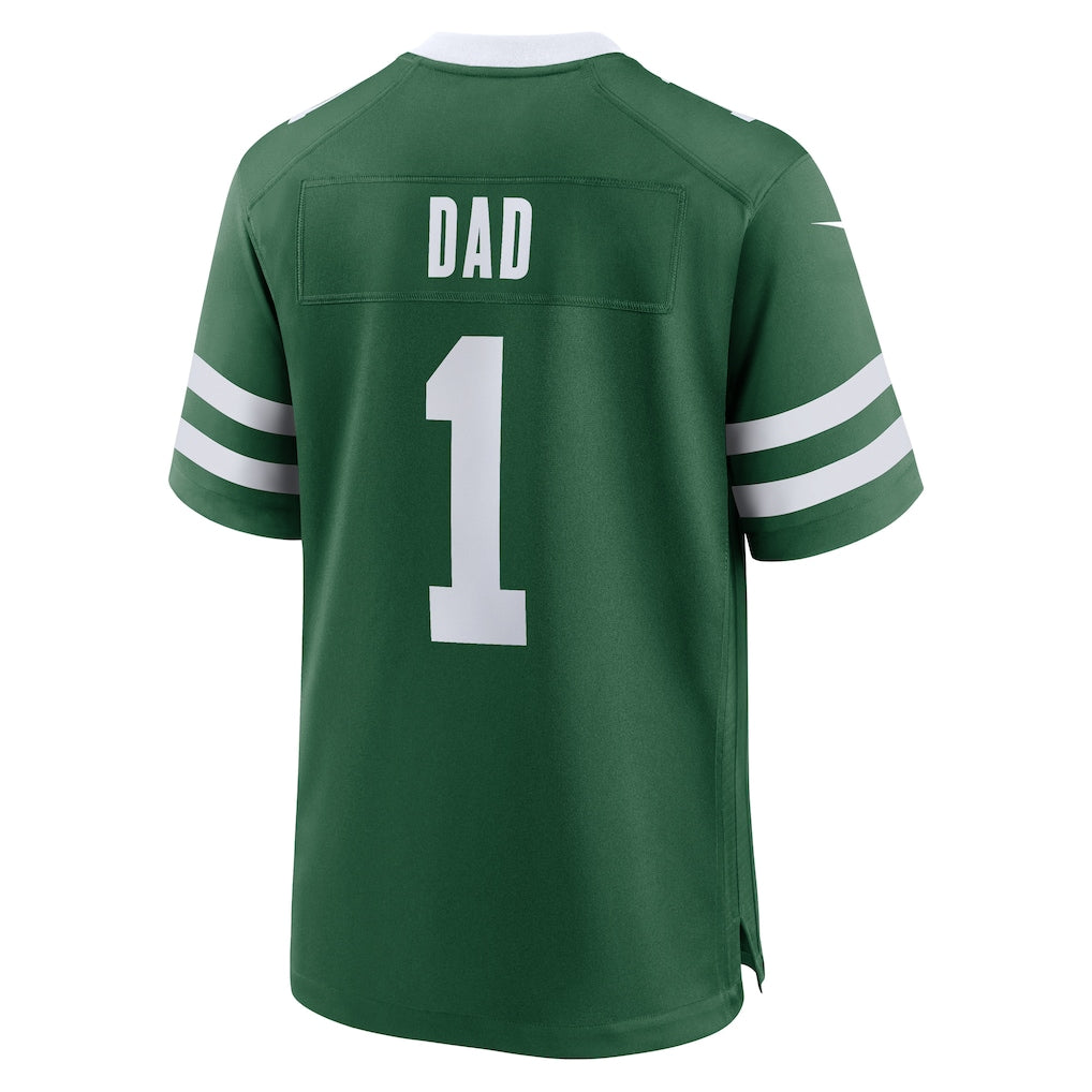 Davalo NY.Jets #1 Dad Legacy Green Game Jersey