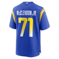Davalo LA.Rams #71 Warren McClendon Jr. Royal Team Game Jersey