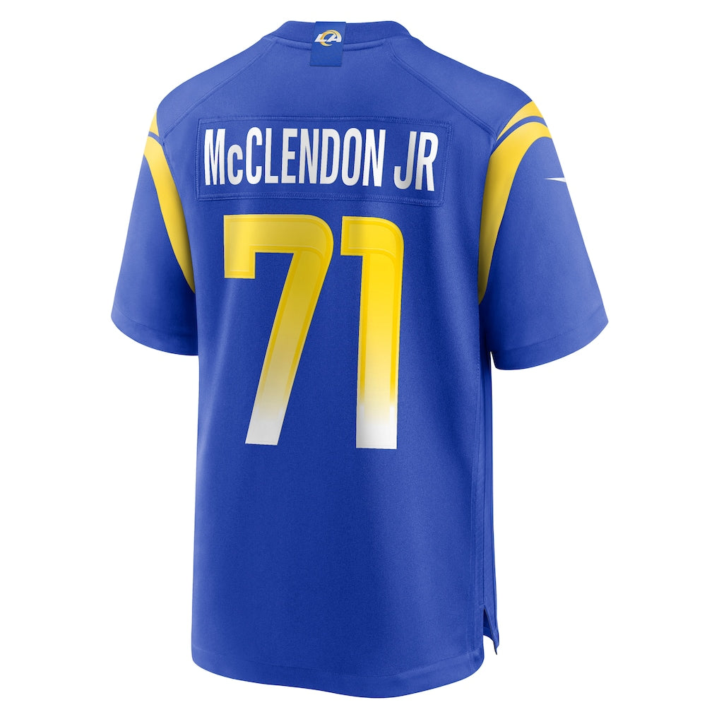 Davalo LA.Rams #71 Warren McClendon Jr. Royal Team Game Jersey