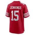 Davalo SF.49ers #15 Jauan Jennings Scarlet Game Jersey
