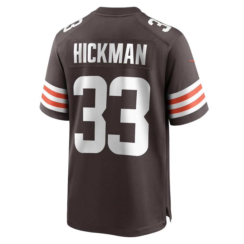 Davalo C.Browns #33 Ronnie Hickman Brown Team Game Jersey