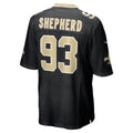 Davalo NO.Saints #93 Nathan Shepherd Black Game Jersey