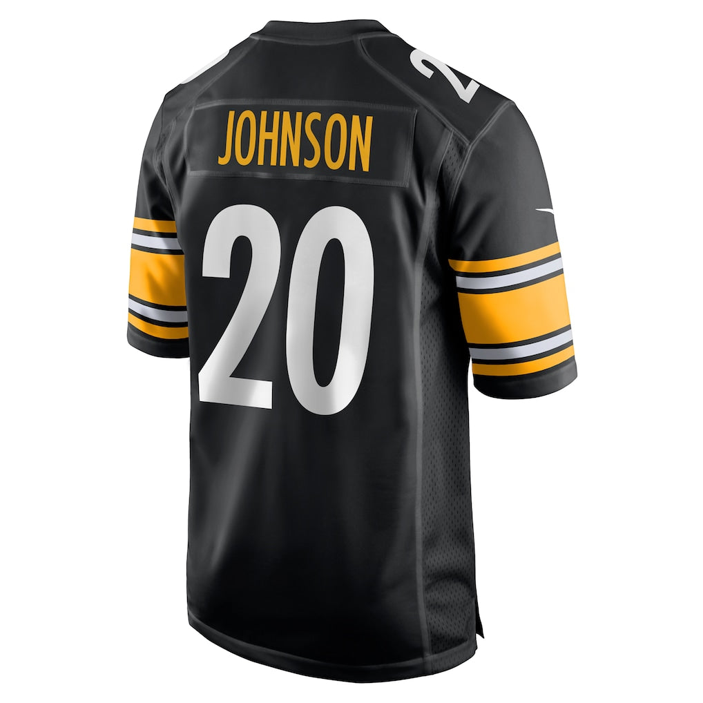 Davalo P.Steelers #20 Kaleb Johnson Black Team Game Jersey