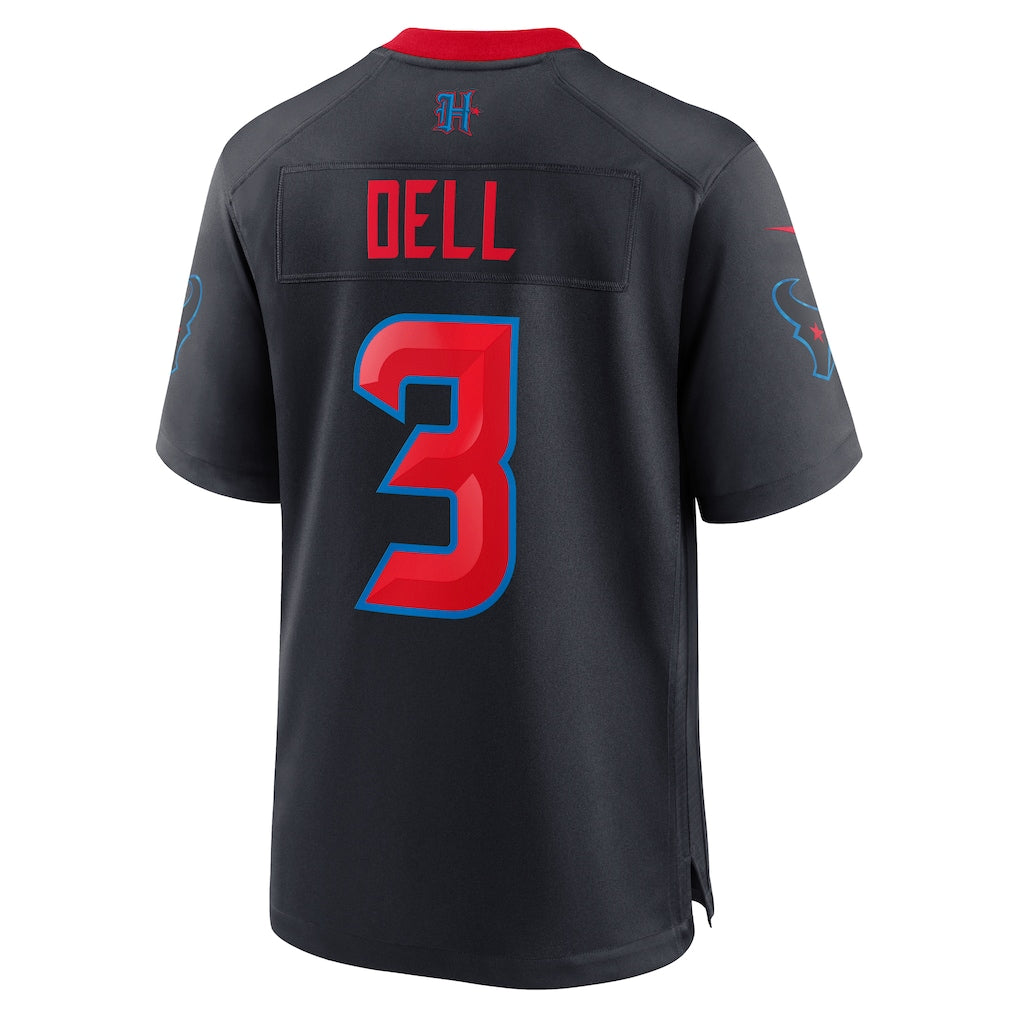 Davalo H.Texans #3 Tank Dell Navy 2nd Alternate Game Jersey