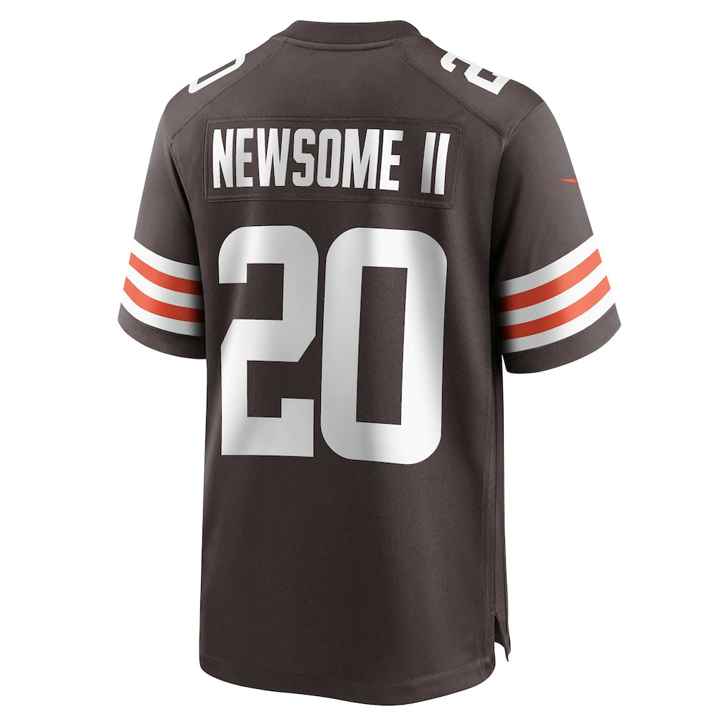 Davalo C.Browns #20 Greg Newsome II Brown Game Jersey