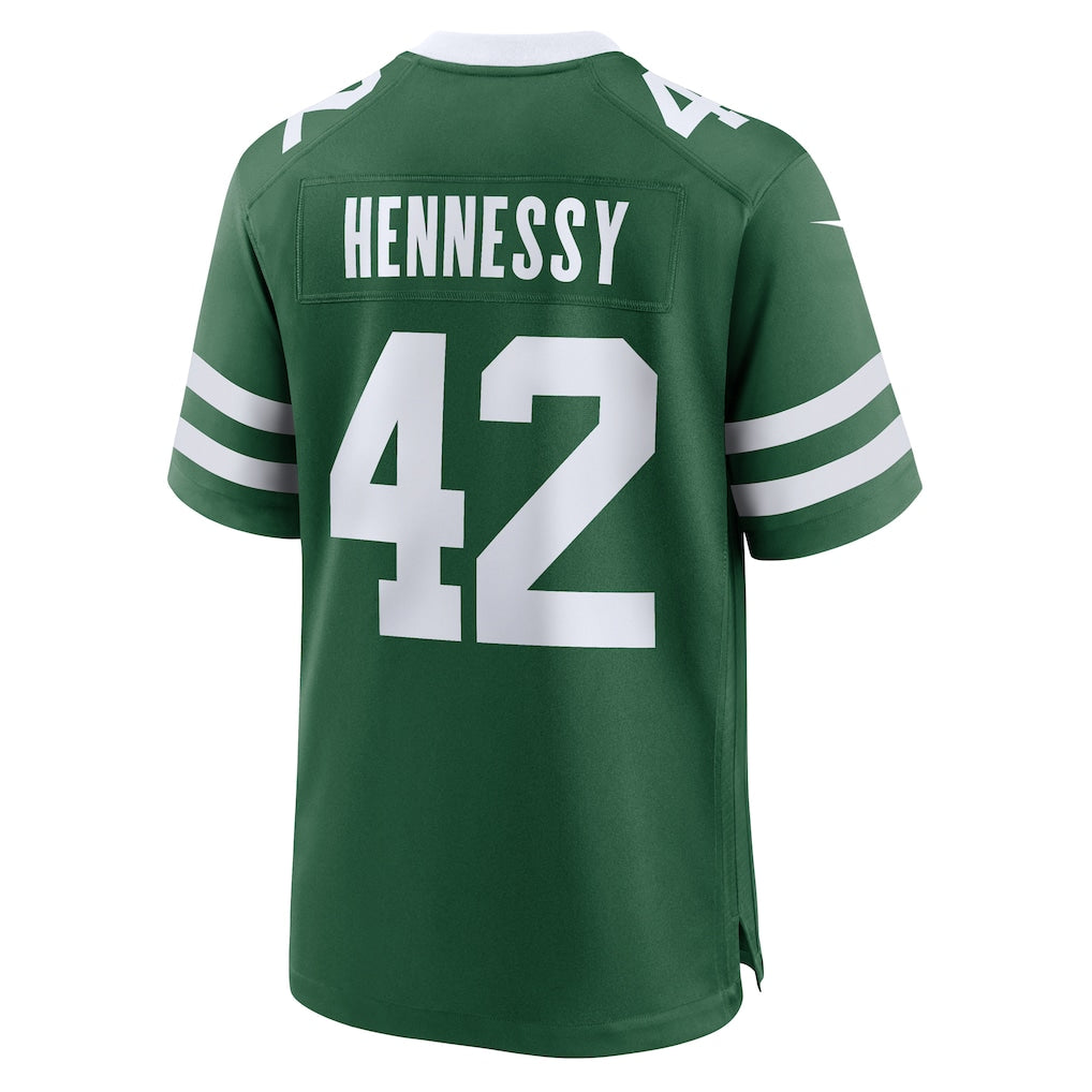 Davalo NY.Jets #42 Thomas Hennessy Legacy Green Team Game Jersey