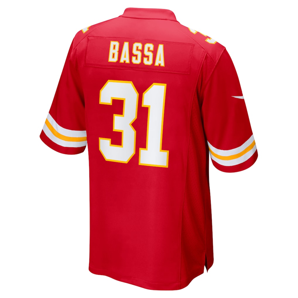 Davalo KC.Chiefs #31 Jeffrey Bassa Red Team Game Jersey