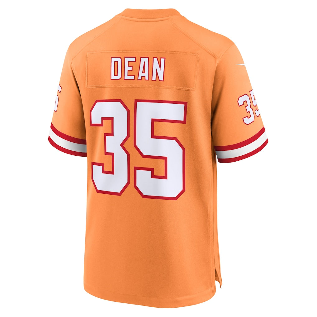 Davalo TB.Buccaneers #35 Jamel Dean Orange Alternate Game Jersey
