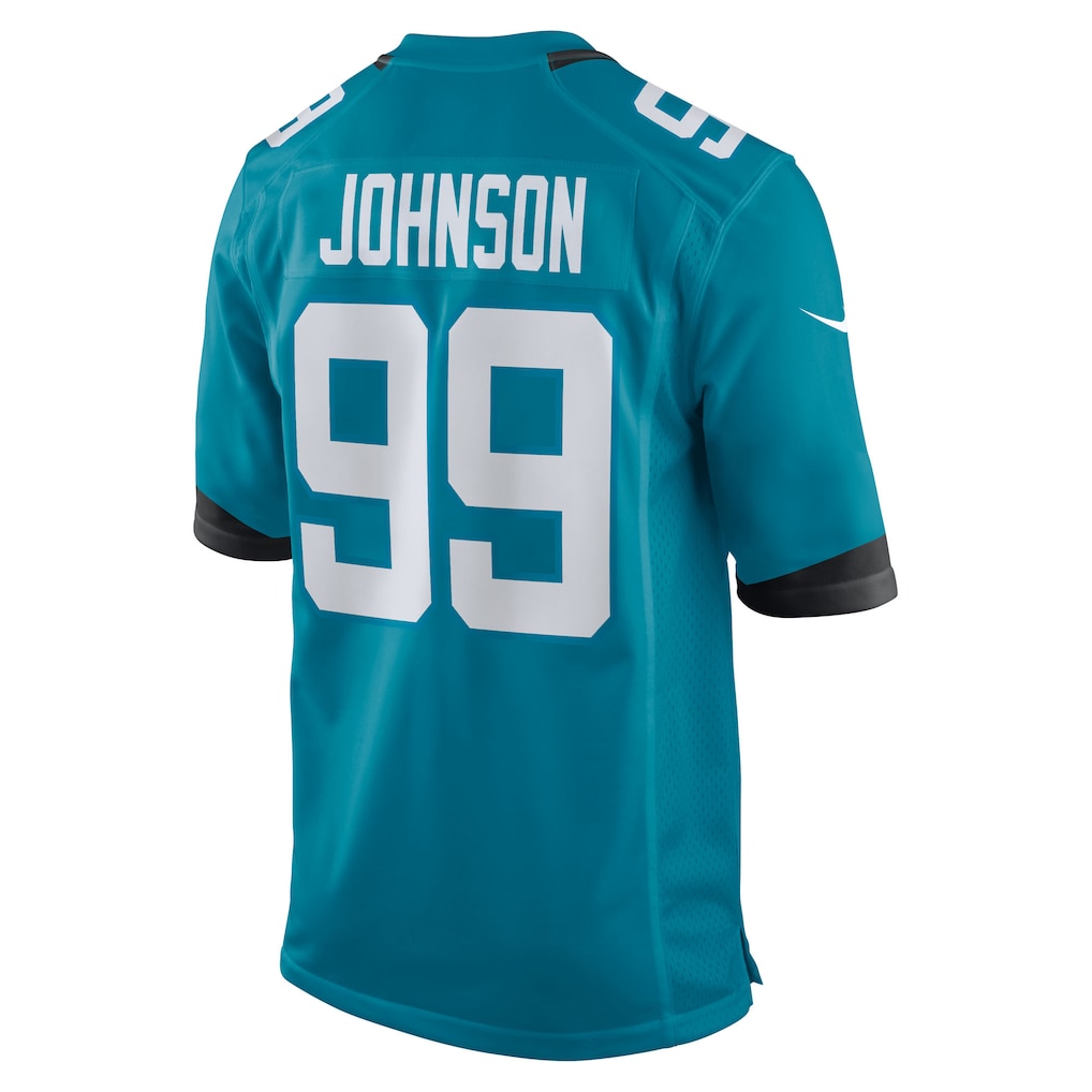 Davalo J.Jaguars #99 Austin Johnson Teal Team Game Jersey