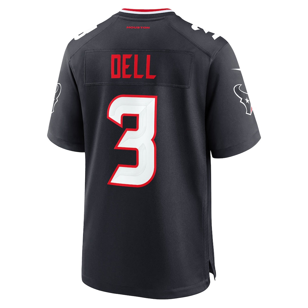 Davalo H.Texans #3 Tank Dell Navy Game Jersey