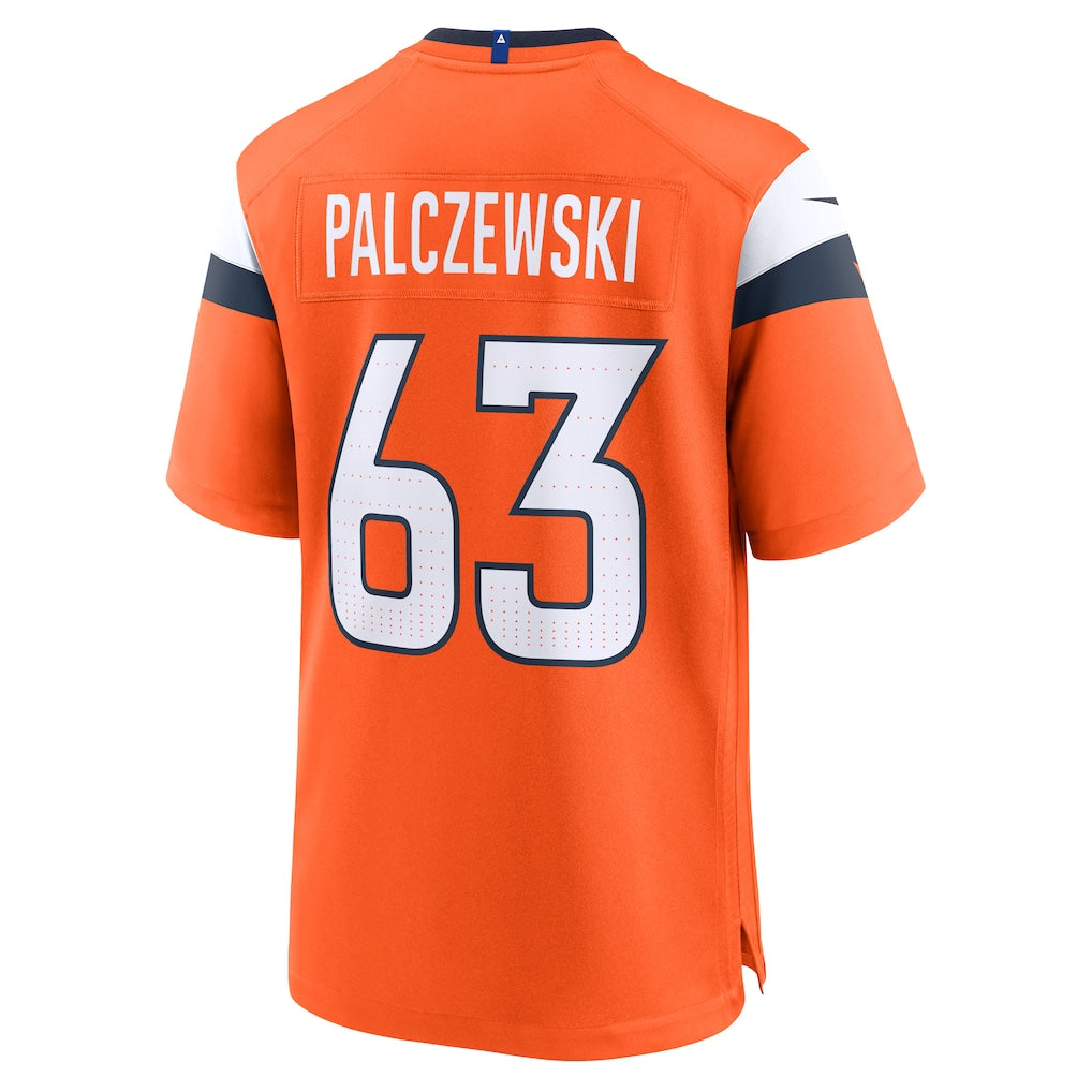 Davalo D.Broncos #63 Alex Palczewski Orange Team Game Jersey