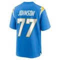 Davalo LA.Chargers #77 Zion Johnson Powder Blue Player Game Jersey