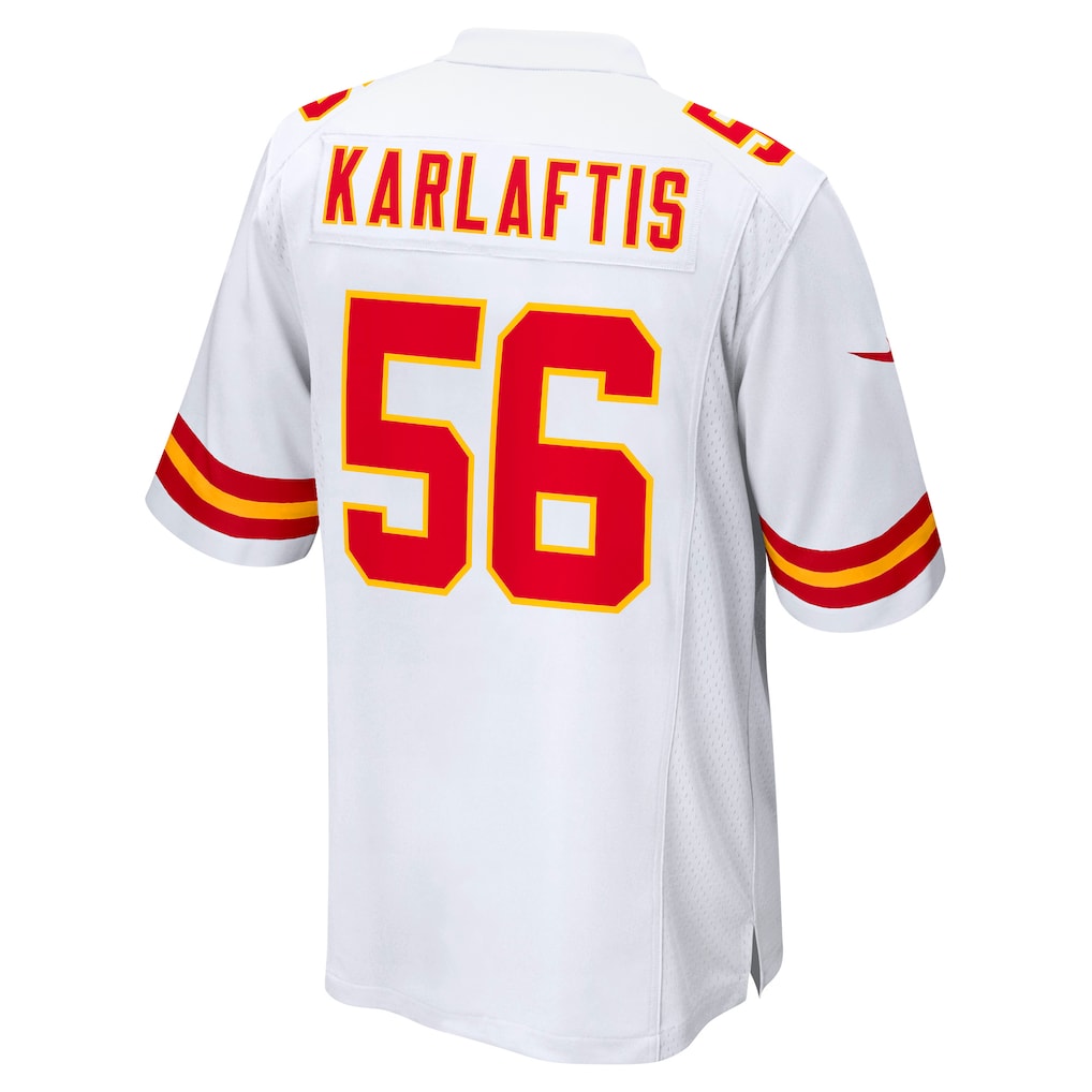 Davalo KC.Chiefs #56 George Karlaftis White Away Game Player Jersey