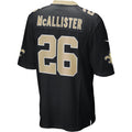Davalo NO.Saints #26 Deuce McAllister Black Game Retired Player Jersey