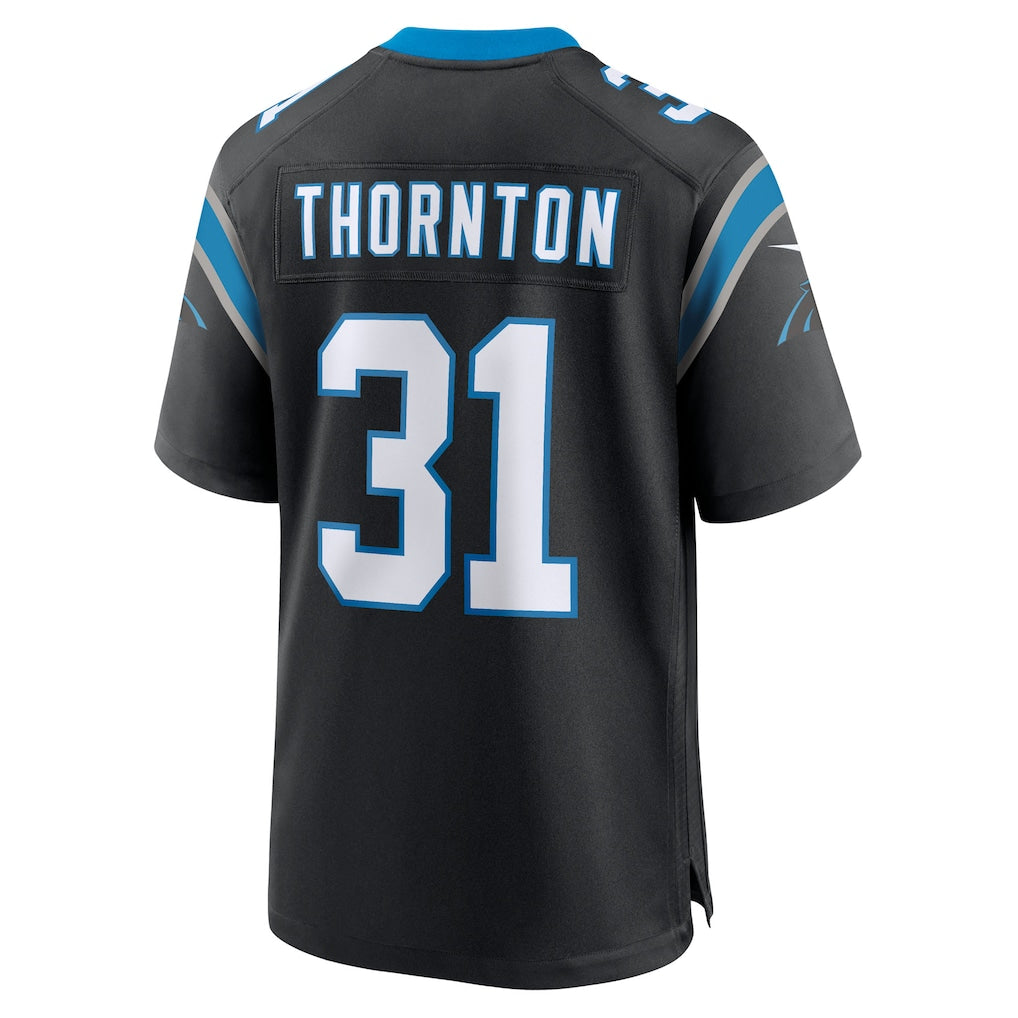 Davalo C.Panthers #31 Corey Thornton Black Team Game Jersey