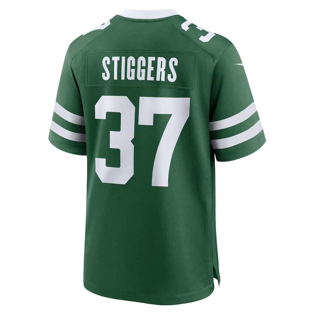 Davalo NY.Jets #37 Qwan'tez Stiggers Legacy Green Team Game Jersey