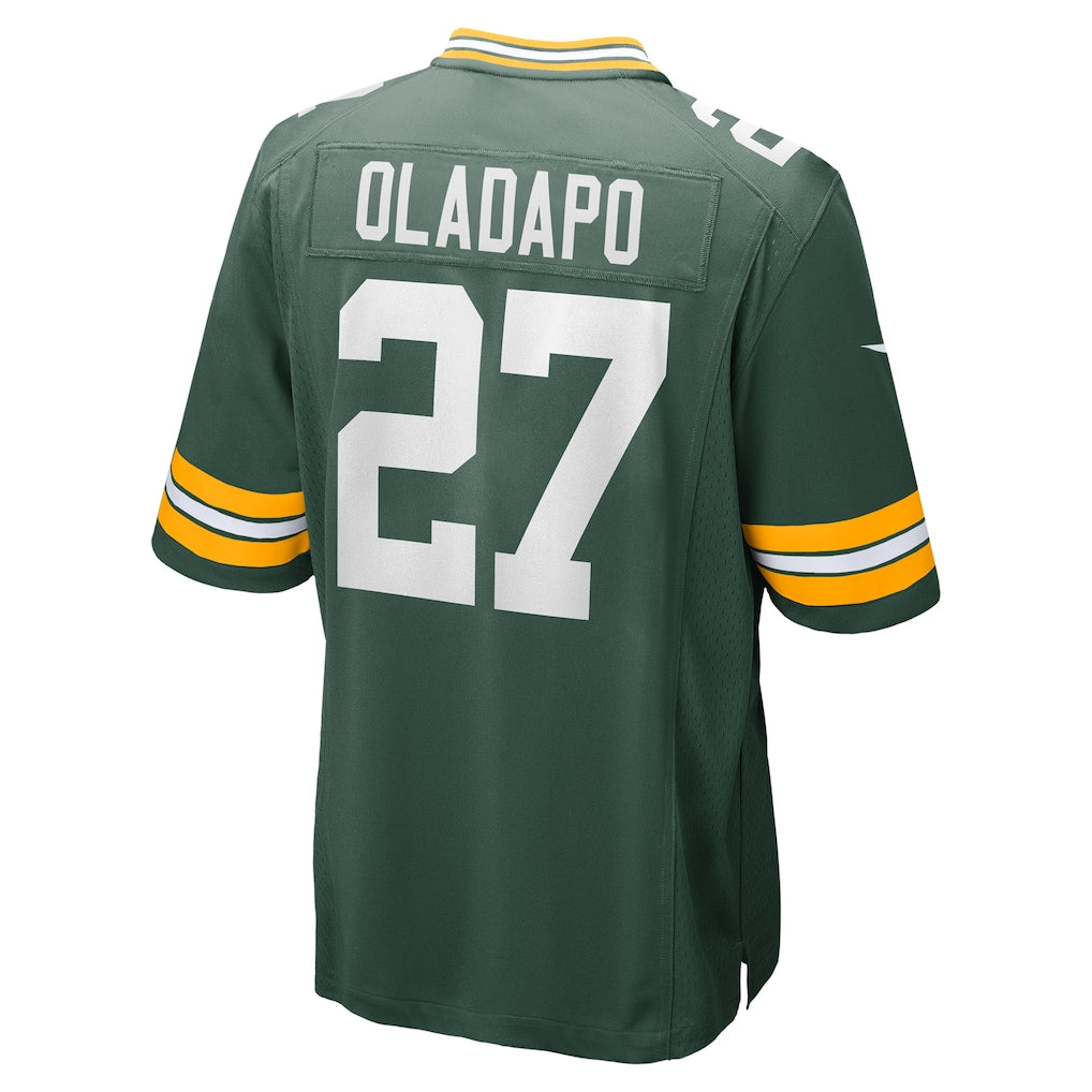 Davalo GB.Packers #27 Kitan Oladapo Green Game Jersey