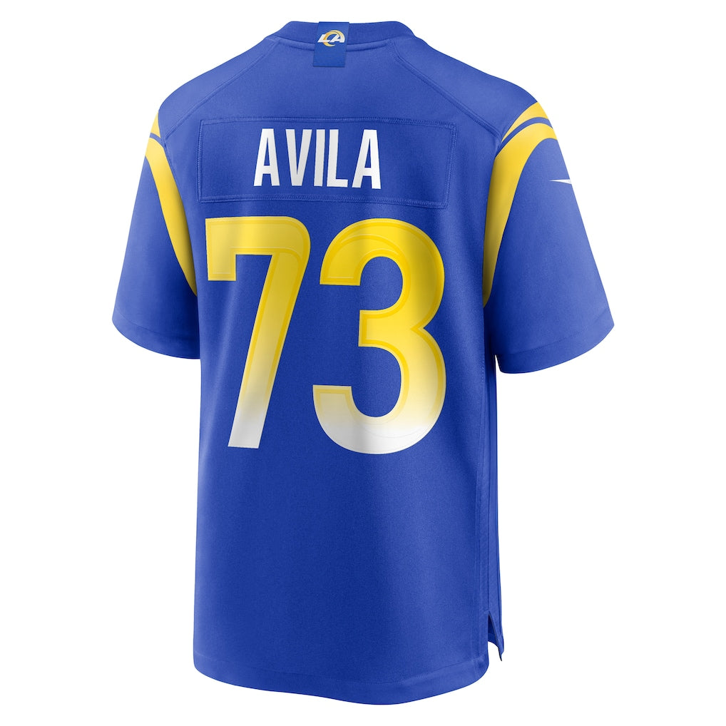Davalo LA.Rams #73 Steve Avila Royal Home Game Jersey