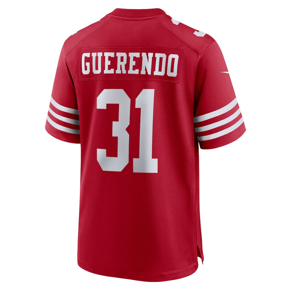 Davalo SF.49ers #31 Isaac Guerendo Scarlet Game Jersey