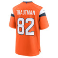 Davalo D.Broncos #82 Adam Trautman Orange Team Game Jersey