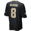 Davalo NO.Saints #8 Archie Manning Black Game Retired Player Jersey