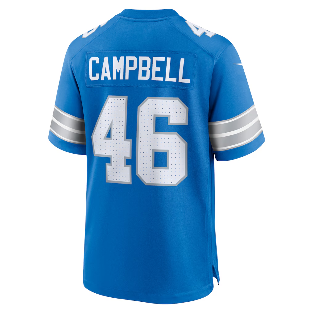 Davalo D.Lions #46 Jack Campbell Blue Game Stitched Jersey