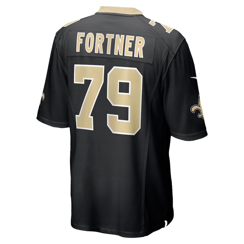 Davalo NO.Saints #79 Luke Fortner Black Team Game Jersey